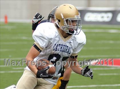 Thumbnail 3 in Indianapolis Cathedral vs. Centerville (Kirk Herbstreit National Kickoff Classic) photogallery.