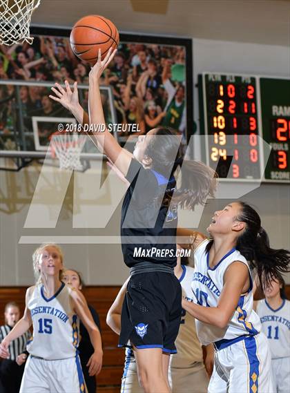 Thumbnail 3 in Davis vs. Presentation (St. Mary's Stockton MLK Showcase) photogallery.