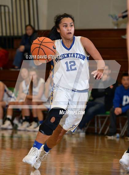 Thumbnail 1 in Davis vs. Presentation (St. Mary's Stockton MLK Showcase) photogallery.