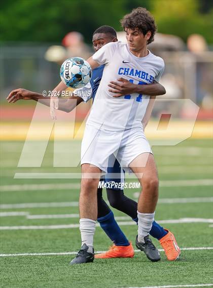 Thumbnail 2 in Chamblee vs. Eagle's Landing (GHSA 5A Round 2) photogallery.