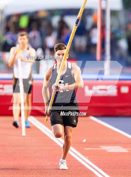 Thumbnail 1 in CIF State Track and Field Championships (Boys Pole Vault - Day 1) photogallery.