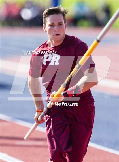 Thumbnail 1 in CIF State Track and Field Championships (Boys Pole Vault - Day 1) photogallery.