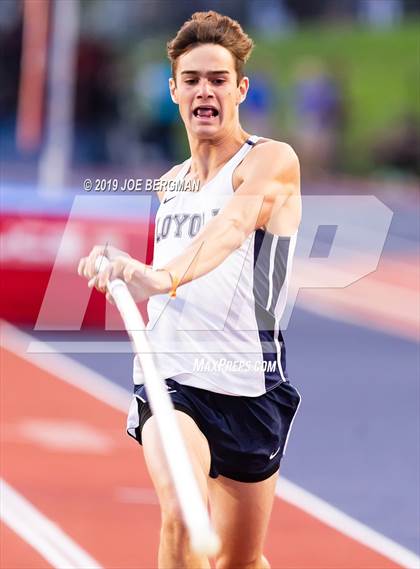 Thumbnail 1 in CIF State Track and Field Championships (Boys Pole Vault - Day 1) photogallery.