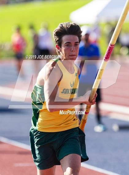 Thumbnail 1 in CIF State Track and Field Championships (Boys Pole Vault - Day 1) photogallery.
