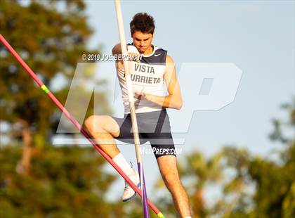Thumbnail 3 in CIF State Track and Field Championships (Boys Pole Vault - Day 1) photogallery.