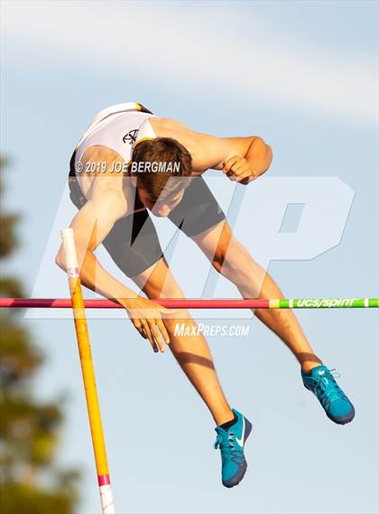 Thumbnail 1 in CIF State Track and Field Championships (Boys Pole Vault - Day 1) photogallery.