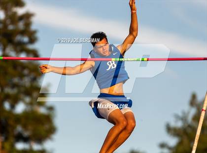 Thumbnail 1 in CIF State Track and Field Championships (Boys Pole Vault - Day 1) photogallery.