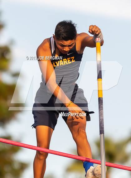 Thumbnail 1 in CIF State Track and Field Championships (Boys Pole Vault - Day 1) photogallery.