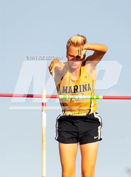 Thumbnail 1 in CIF State Track and Field Championships (Boys Pole Vault - Day 1) photogallery.