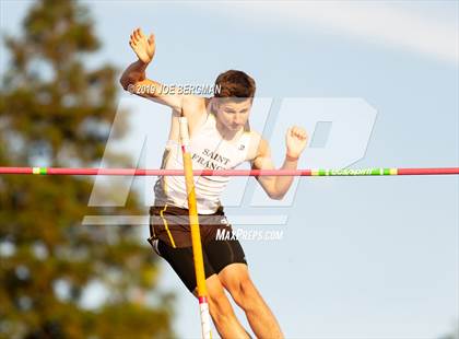 Thumbnail 3 in CIF State Track and Field Championships (Boys Pole Vault - Day 1) photogallery.