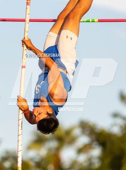Thumbnail 3 in CIF State Track and Field Championships (Boys Pole Vault - Day 1) photogallery.
