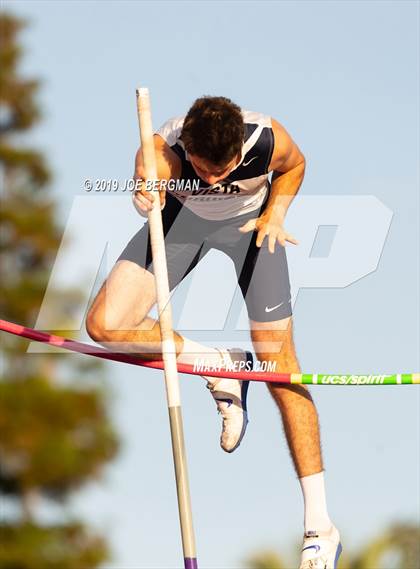 Thumbnail 1 in CIF State Track and Field Championships (Boys Pole Vault - Day 1) photogallery.