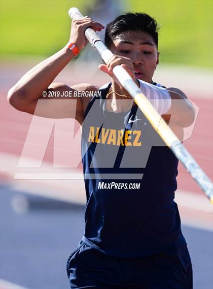 Thumbnail 3 in CIF State Track and Field Championships (Boys Pole Vault - Day 1) photogallery.