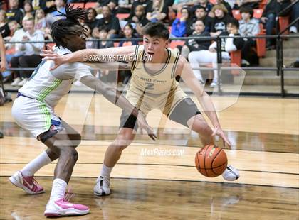Thumbnail 1 in V.R. Eaton vs. Plano East (UIL Basketball 6A Area) photogallery.