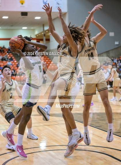 Thumbnail 1 in V.R. Eaton vs. Plano East (UIL Basketball 6A Area) photogallery.