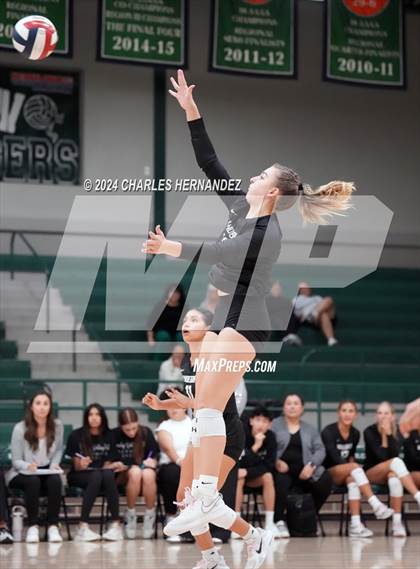Thumbnail 3 in Stratford vs. Vandegrift (UIL 6A Volleyball Division II Semifinal) photogallery.
