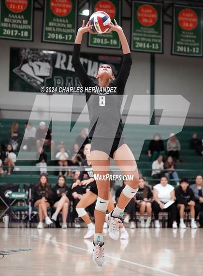 Thumbnail 3 in Stratford vs. Vandegrift (UIL 6A Volleyball Division II Semifinal) photogallery.