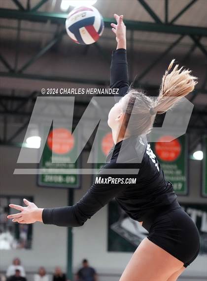 Thumbnail 3 in Stratford vs. Vandegrift (UIL 6A Volleyball Division II Semifinal) photogallery.