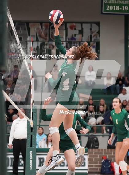 Thumbnail 3 in Stratford vs. Vandegrift (UIL 6A Volleyball Division II Semifinal) photogallery.