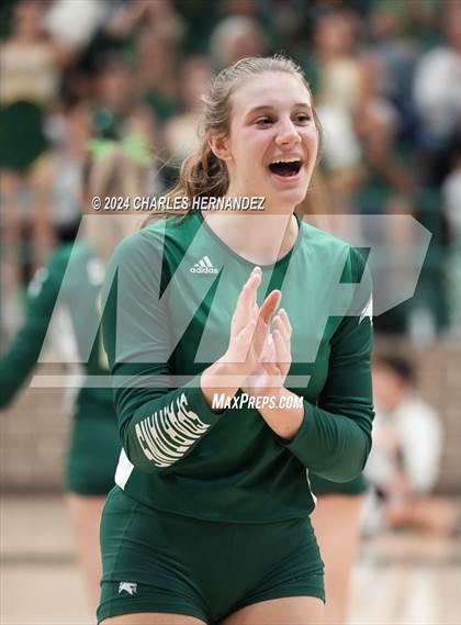 Thumbnail 3 in Stratford vs. Vandegrift (UIL 6A Volleyball Division II Semifinal) photogallery.