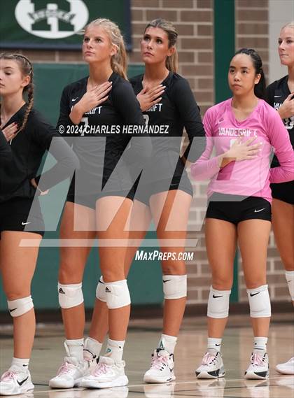 Thumbnail 3 in Stratford vs. Vandegrift (UIL 6A Volleyball Division II Semifinal) photogallery.