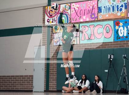 Thumbnail 3 in Stratford vs. Vandegrift (UIL 6A Volleyball Division II Semifinal) photogallery.