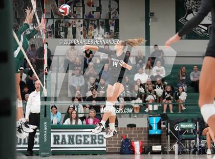 Thumbnail 3 in Stratford vs. Vandegrift (UIL 6A Volleyball Division II Semifinal) photogallery.