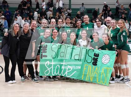 Thumbnail 3 in Stratford vs. Vandegrift (UIL 6A Volleyball Division II Semifinal) photogallery.