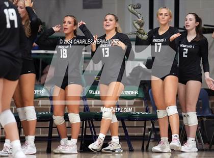 Thumbnail 3 in Stratford vs. Vandegrift (UIL 6A Volleyball Division II Semifinal) photogallery.