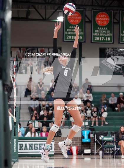 Thumbnail 3 in Stratford vs. Vandegrift (UIL 6A Volleyball Division II Semifinal) photogallery.
