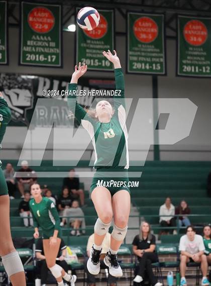 Thumbnail 3 in Stratford vs. Vandegrift (UIL 6A Volleyball Division II Semifinal) photogallery.