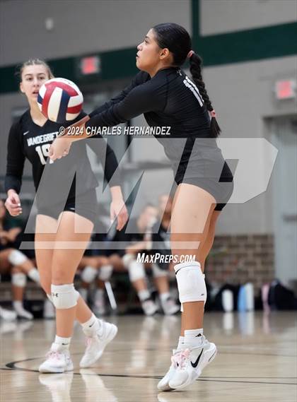 Thumbnail 2 in Stratford vs. Vandegrift (UIL 6A Volleyball Division II Semifinal) photogallery.