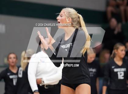 Thumbnail 3 in Stratford vs. Vandegrift (UIL 6A Volleyball Division II Semifinal) photogallery.