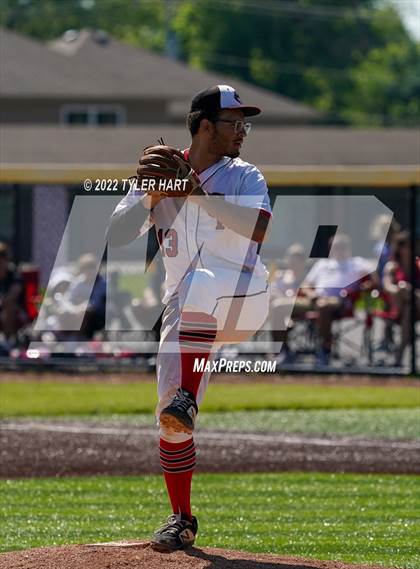 Thumbnail 2 in Tri-West Hendricks vs. Indianapolis Cardinal Ritter (IHSAA 3A Sectional Semi-Final) photogallery.