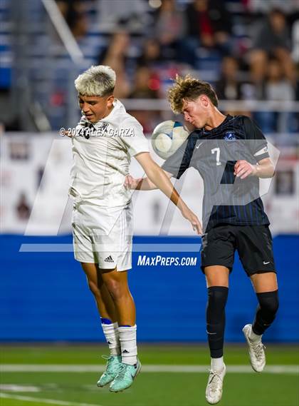 Thumbnail 1 in Midlothian vs. Baytown Goose Creek Memorial (UIL 5A Soccer Semifinals) photogallery.