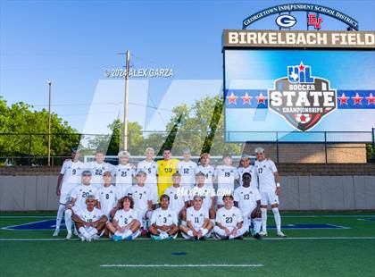 Thumbnail 1 in Midlothian vs. Baytown Goose Creek Memorial (UIL 5A Soccer Semifinals) photogallery.