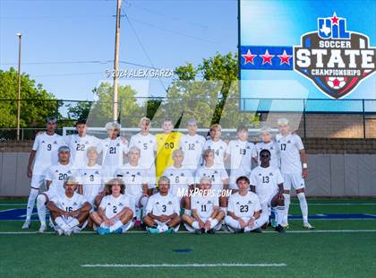 Thumbnail 2 in Midlothian vs. Baytown Goose Creek Memorial (UIL 5A Soccer Semifinals) photogallery.