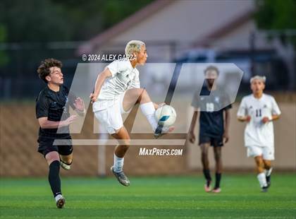 Thumbnail 3 in Midlothian vs. Baytown Goose Creek Memorial (UIL 5A Soccer Semifinals) photogallery.