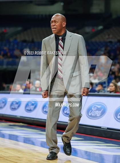 Thumbnail 2 in Beaumont United vs. Brennan (UIL 6A Basketball State Semifinal) photogallery.