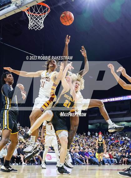 Thumbnail 3 in Beaumont United vs. Brennan (UIL 6A Basketball State Semifinal) photogallery.