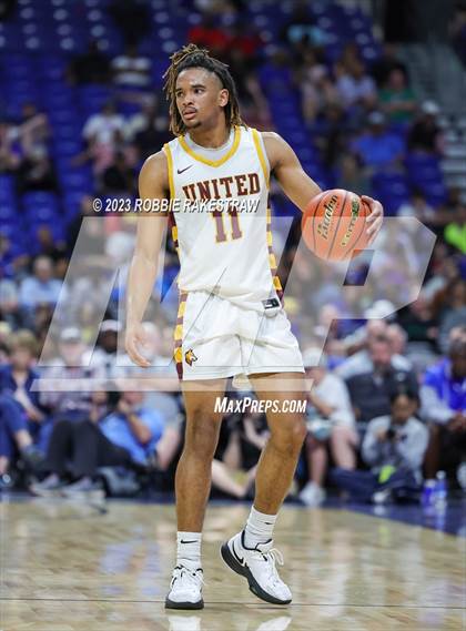 Thumbnail 1 in Beaumont United vs. Brennan (UIL 6A Basketball State Semifinal) photogallery.