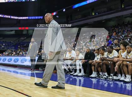 Thumbnail 1 in Beaumont United vs. Brennan (UIL 6A Basketball State Semifinal) photogallery.