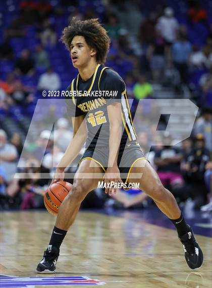 Thumbnail 1 in Beaumont United vs. Brennan (UIL 6A Basketball State Semifinal) photogallery.