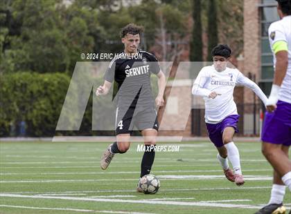 Thumbnail 2 in Cathedral vs Servite (SoCal College Showcase) photogallery.