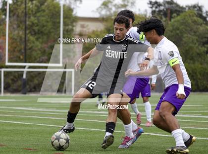 Thumbnail 2 in Cathedral vs Servite (SoCal College Showcase) photogallery.