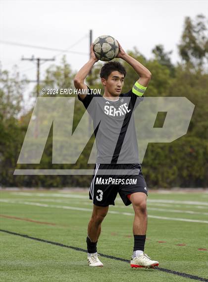 Thumbnail 3 in Cathedral vs Servite (SoCal College Showcase) photogallery.