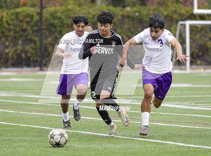 Thumbnail 2 in Cathedral vs Servite (SoCal College Showcase) photogallery.
