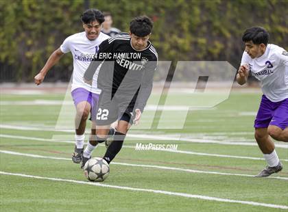 Thumbnail 1 in Cathedral vs Servite (SoCal College Showcase) photogallery.