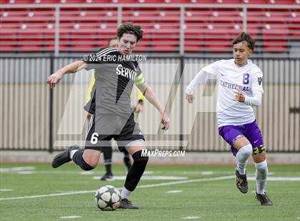 Thumbnail 2 in Cathedral vs Servite (SoCal College Showcase) photogallery.