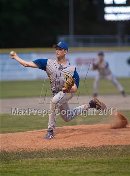 Thumbnail 2 in Wolcott vs Seymour (CIAC Class M Semifinal) photogallery.